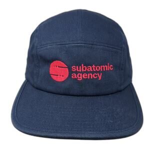 Subatomic Agency Slideback 5 Panel Hat Blue One Size Embroidered Yupoong